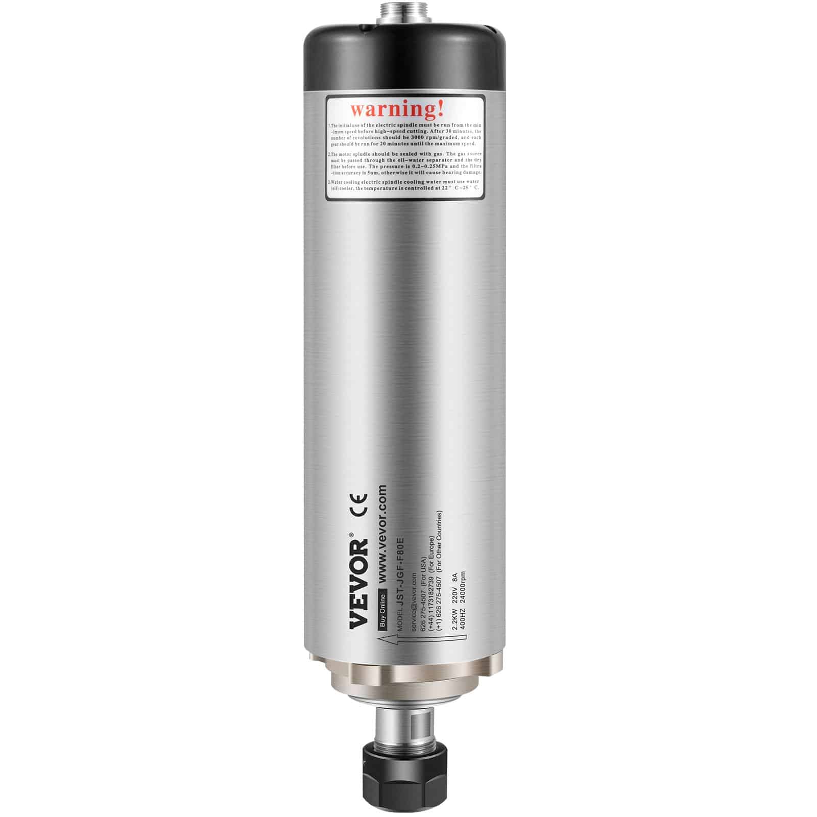 VEVOR 2.2KW 220V Air-Cooled ER20 CNC Spindle Motor for Engraving & Milling, φ8x29.9cm, 24000RPM, 4 Bearings - Image 10