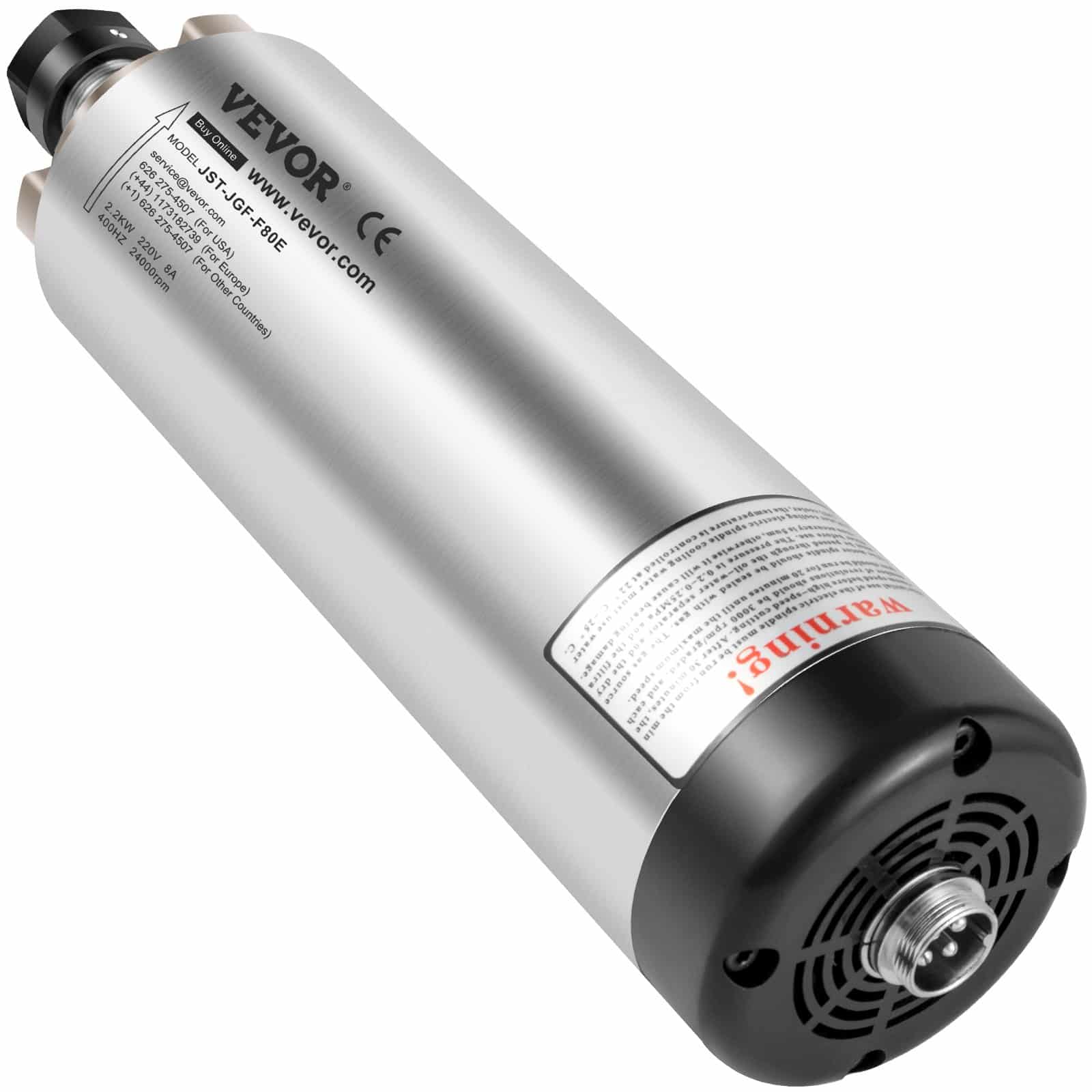 VEVOR 2.2KW 220V Air-Cooled ER20 CNC Spindle Motor for Engraving & Milling, φ8x29.9cm, 24000RPM, 4 Bearings - Image 12