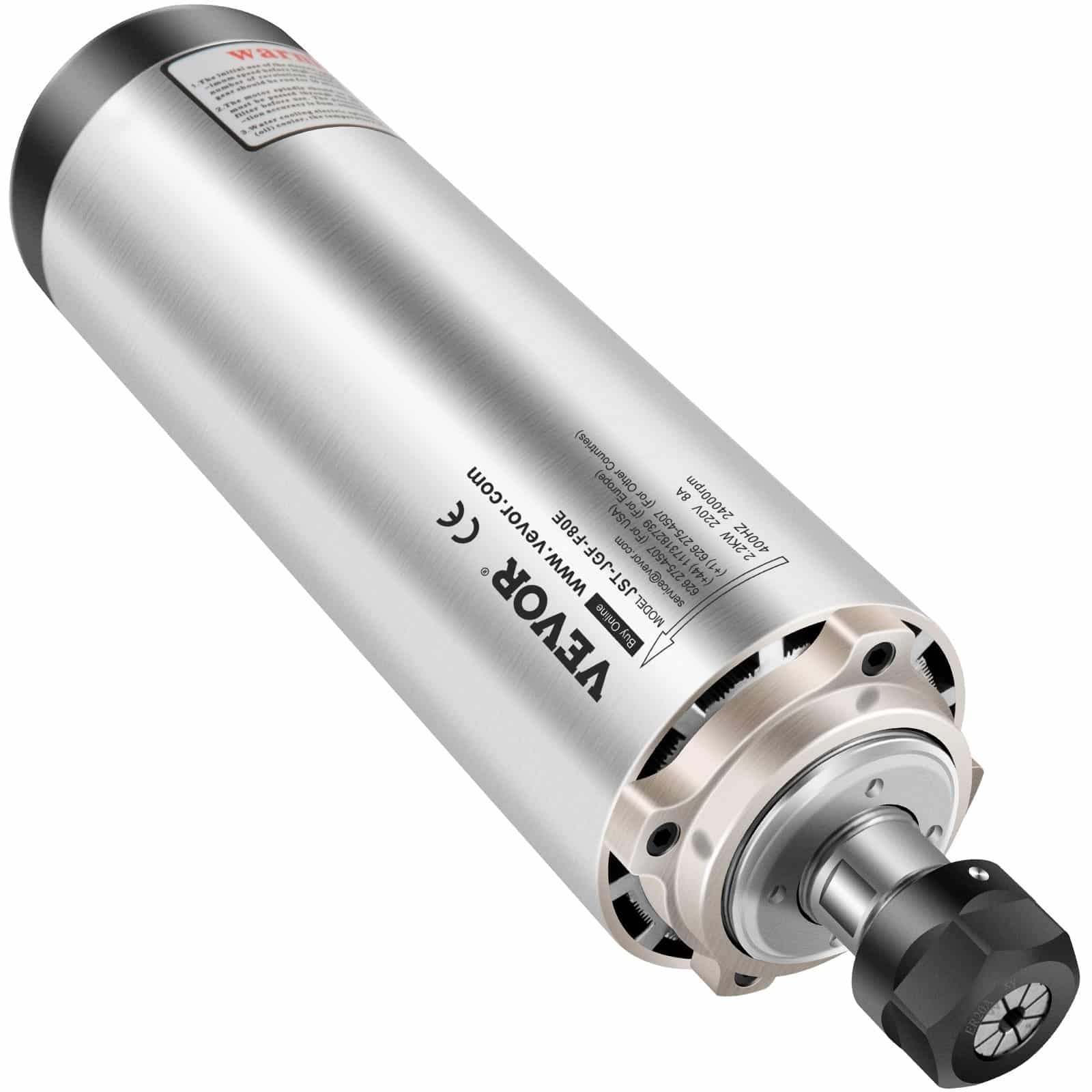 VEVOR 2.2KW 220V Air-Cooled ER20 CNC Spindle Motor for Engraving & Milling, φ8x29.9cm, 24000RPM, 4 Bearings - Image 9