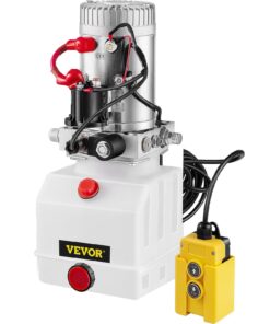 VEVOR 3.8L 12V Single Acting Hydraulic Pump with Remote for Dump Trailers, Lifts, Cranes - 2 GPM Flow, 3200 PSI Max