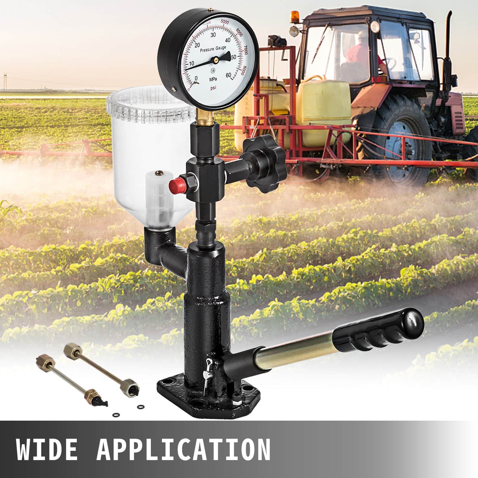 VEVOR Diesel Injector Tester 600 Bar with 0.8L Fuel Cup & Dual Scale Gauge – Diagnostic Tool for Diesel Engine Nozzle Testing — attēls 7