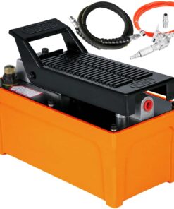 VEVOR 689 bar Air Hydraulic Foot Pump with 1.6L Tank & Hose, 0.8 L/min Flow, Single Acting, for Ram Cylinders & Presses