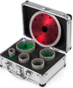 VEVOR 5PCS Diamond Hole Saw Set with 22/35/40/50/65MM M14 Core Bits & Blade for Tile, Granite, Marble, Porcelain
