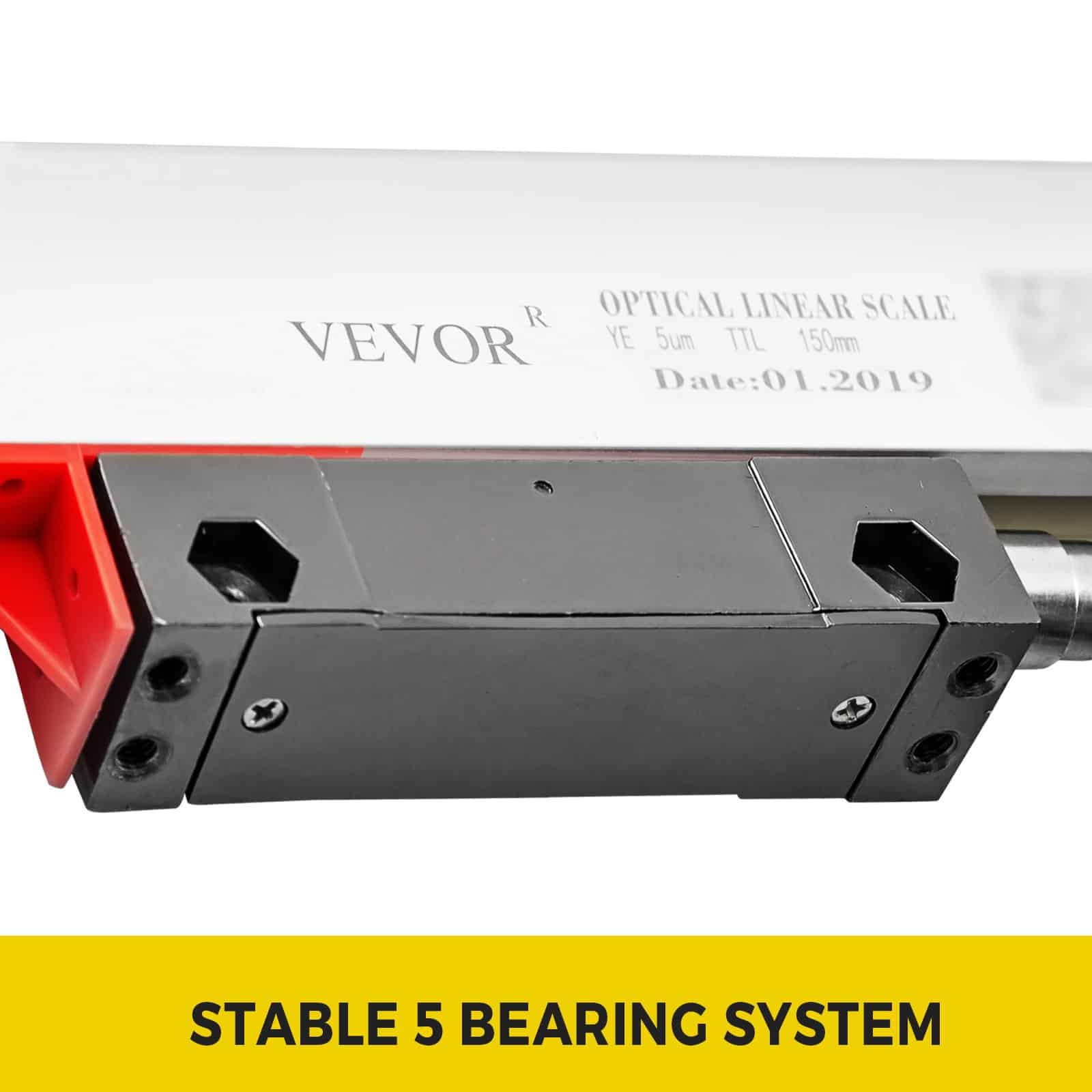 VEVOR 150 mm Precision Linear Glass Scale with 5μm Resolution, Aluminum Body, for Lathe, Milling, Drilling Machines — изображение 5