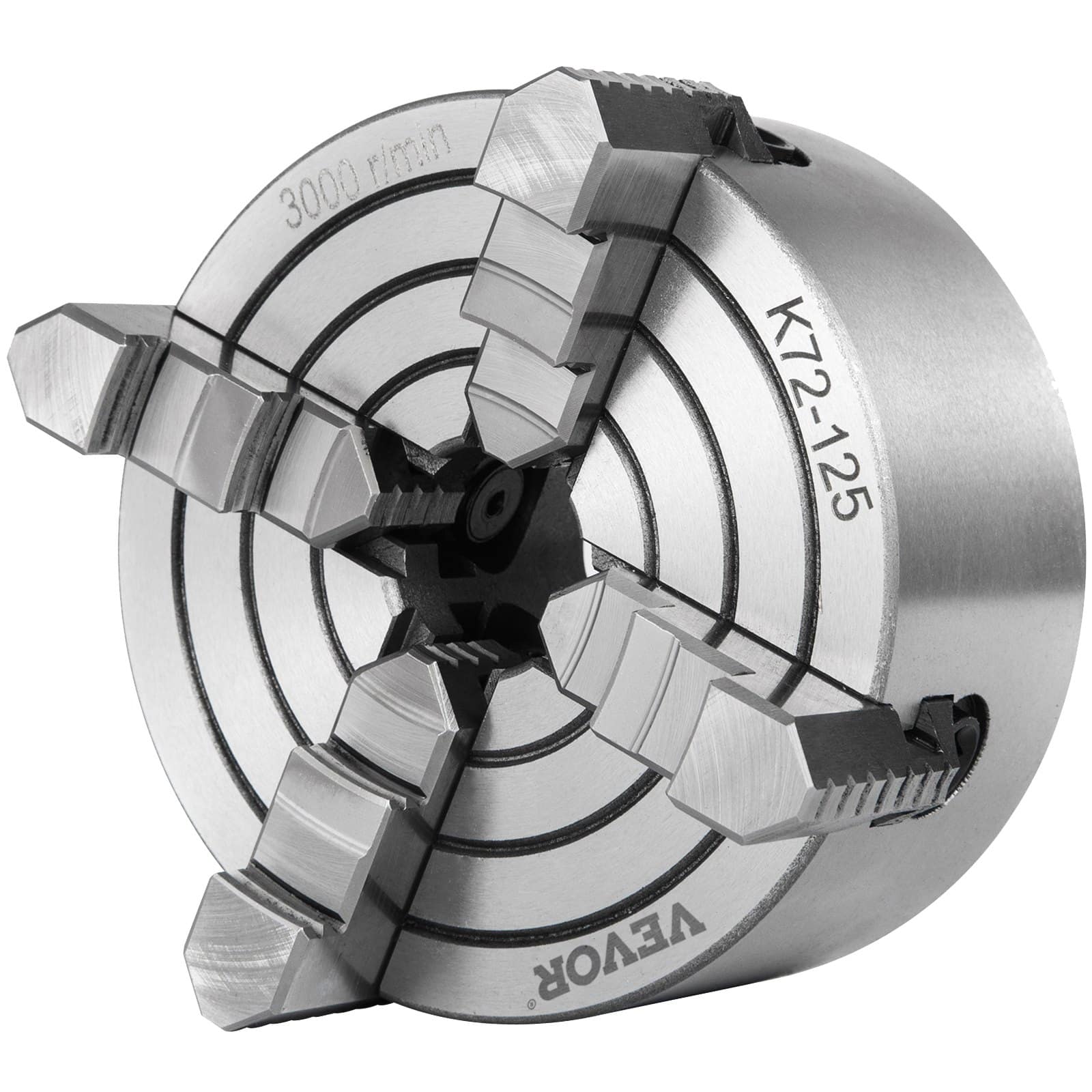 VEVOR K72-125 125mm 4-Jaw Independent Lathe Chuck with Reversible Jaws for Mini Metal Lathe, High Precision Cast Iron Body — attēls 10