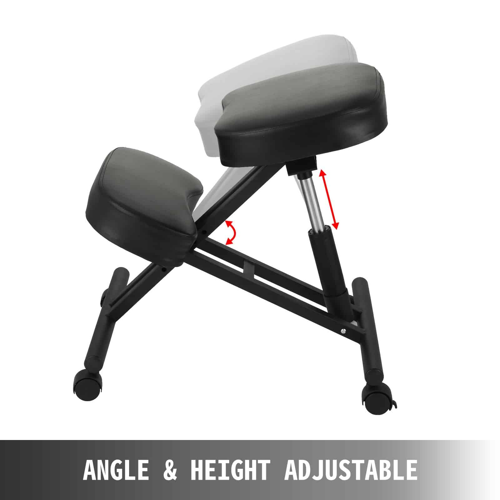 VEVOR Ergonomic Kneeling Chair - Adjustable Posture Stool with 113 kg Load Capacity, Rolling Wheels, for Home & Office — изображение 4