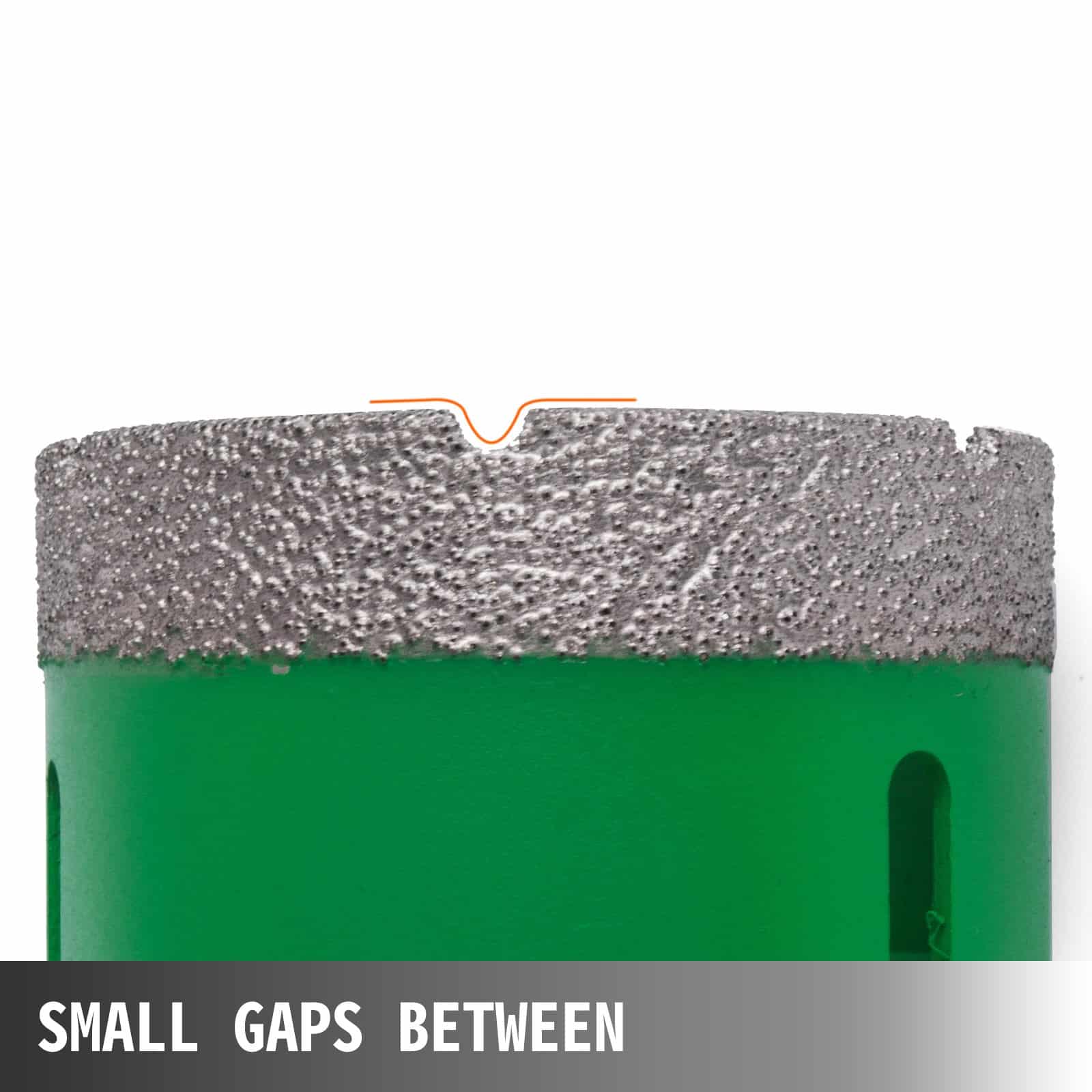 VEVOR 6PCS Diamond Hole Saw Set 20–68mm, M14 Thread, Tile Ceramic Granite Drill Bits for Angle Grinder with Carry Case - Зображення 4