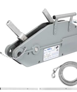 VEVOR Ручная Тросовая Лебёдка 1.6T/1587.6кг, 20м Стальной Канат, Для Подъема, Тяги, Буксировки, Использования в помещении/на улице