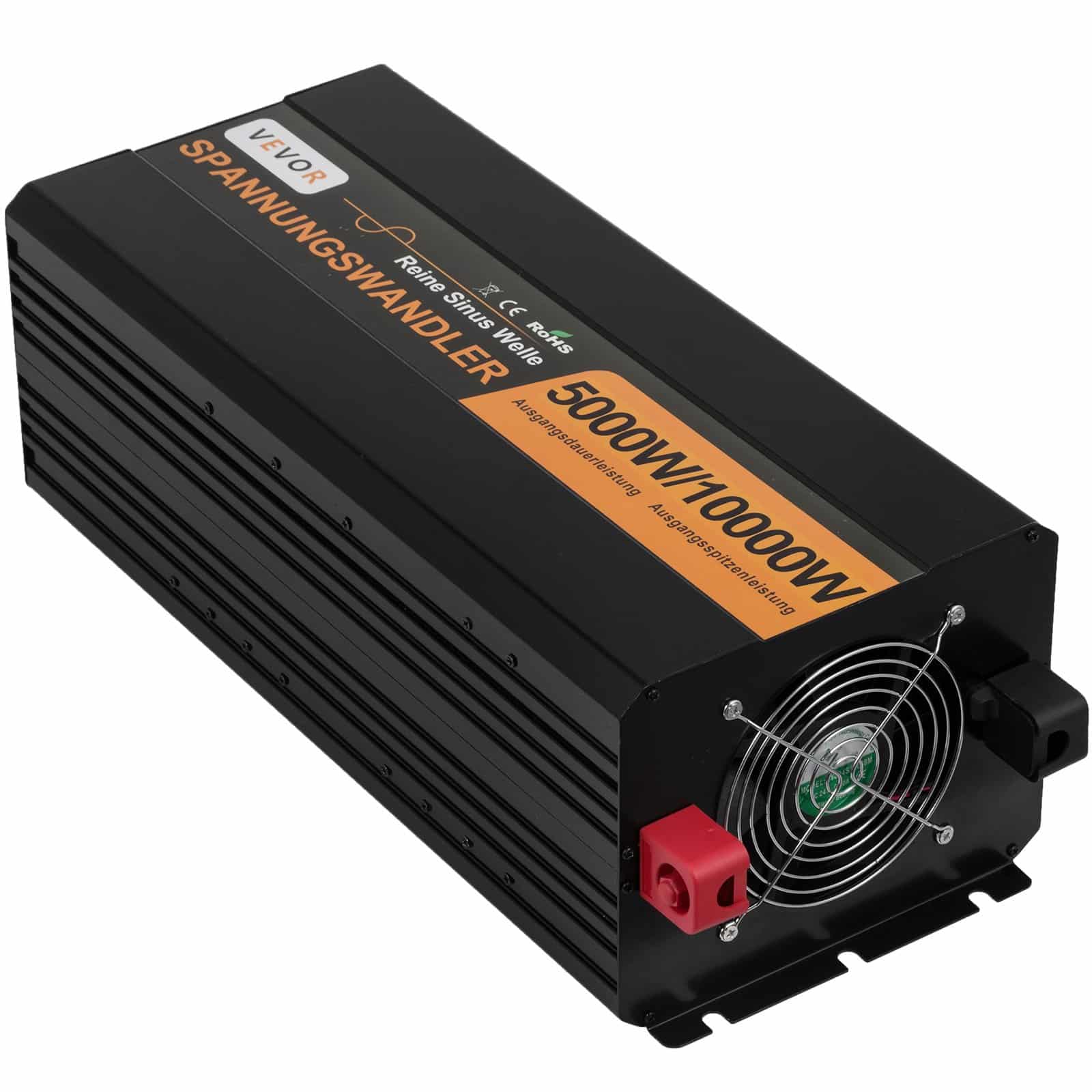 VEVOR 5000W Pure Sine Wave Inverter 24V DC to 230V AC with Remote, USB, Fuses - 10000W Peak for Home, Car, Solar Backup - Зображення 10