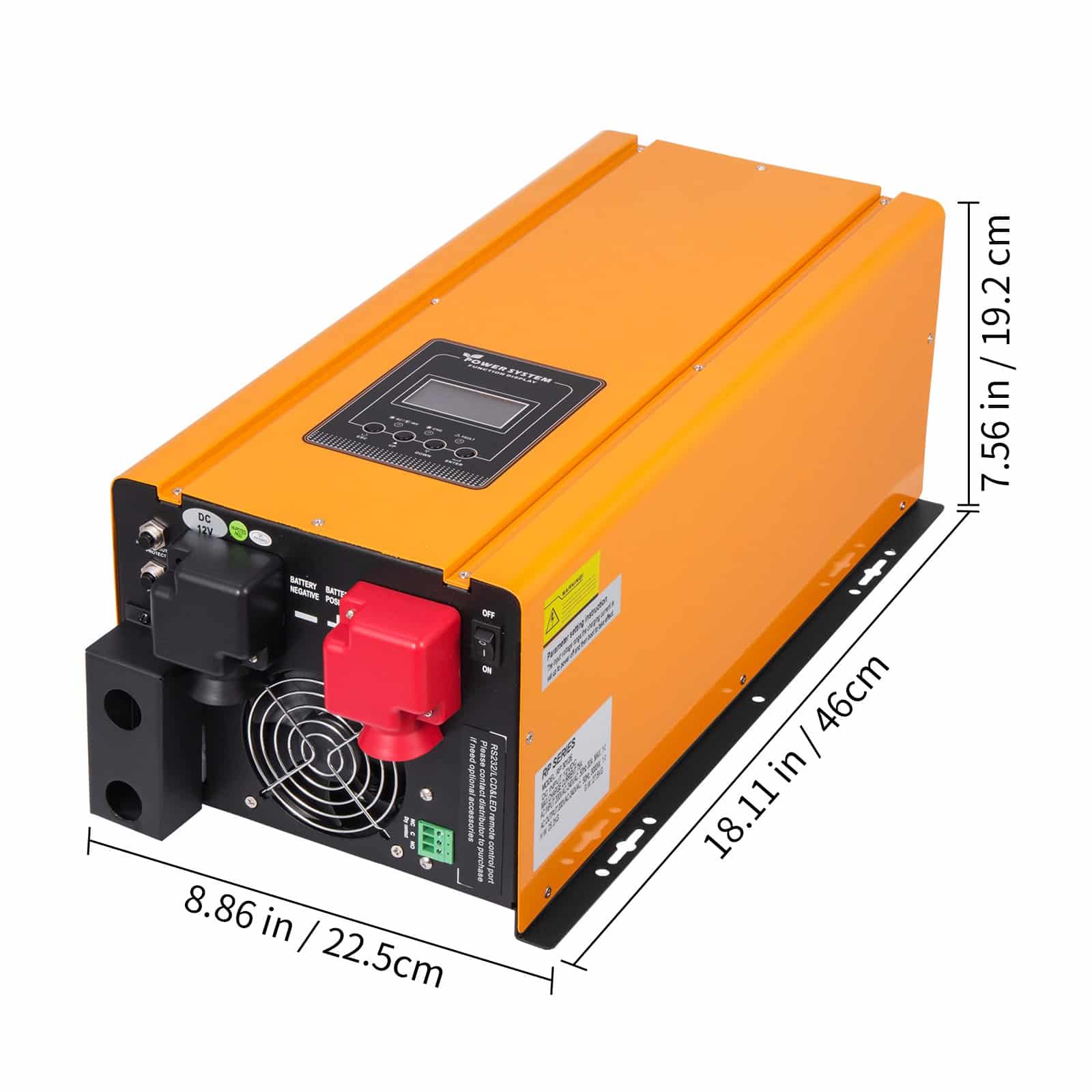 VEVOR 3000W Pure Sine Wave Power Inverter 12V DC to 230V AC, 9000W Peak, LCD, Charger, Solar Off-Grid Converter — изображение 8