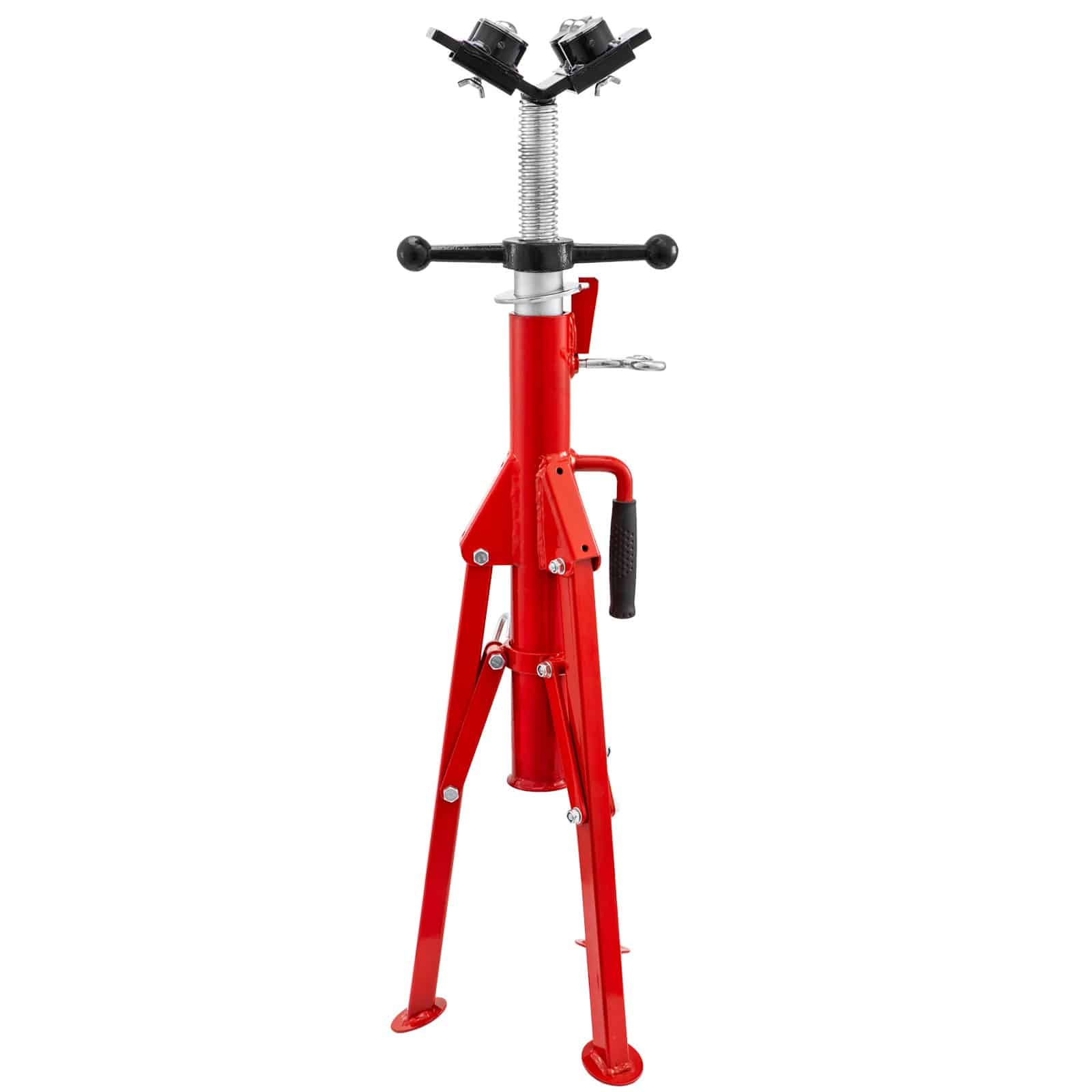 VEVOR Folding Steel Pipe Jack Stand, V-Head with 4-Ball Transfer, 2 Ton Capacity, Adjustable Height 71–131cm — Attēls 5