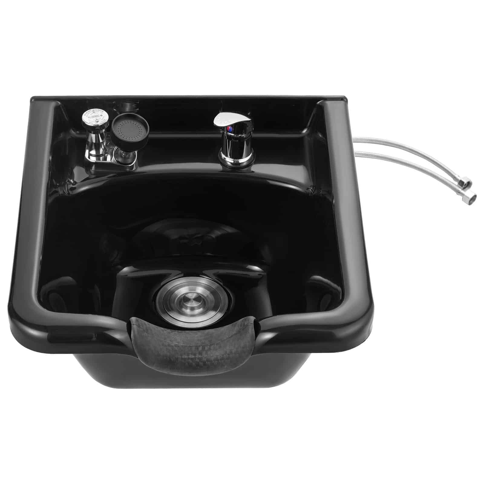 VEVOR Black ABS Shampoo Bowl with Vacuum Breaker & Adjustable Neck Rest – Wall-Mount Sink for Salon, Spa & Home Use — изображение 11