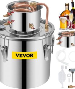 VEVOR 38Л Дистиллятор из Нержавеющей Стали с Медной Спиралью и Термометром – Домашний Набор для Перегонки Алкоголя