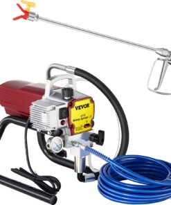 VEVOR 1500Вт Безповітряний Електричний Фарбопульт з 15м Шлангом, 22МПа Регульований Тиск для Стіни, Стелі, Дерева, Металу