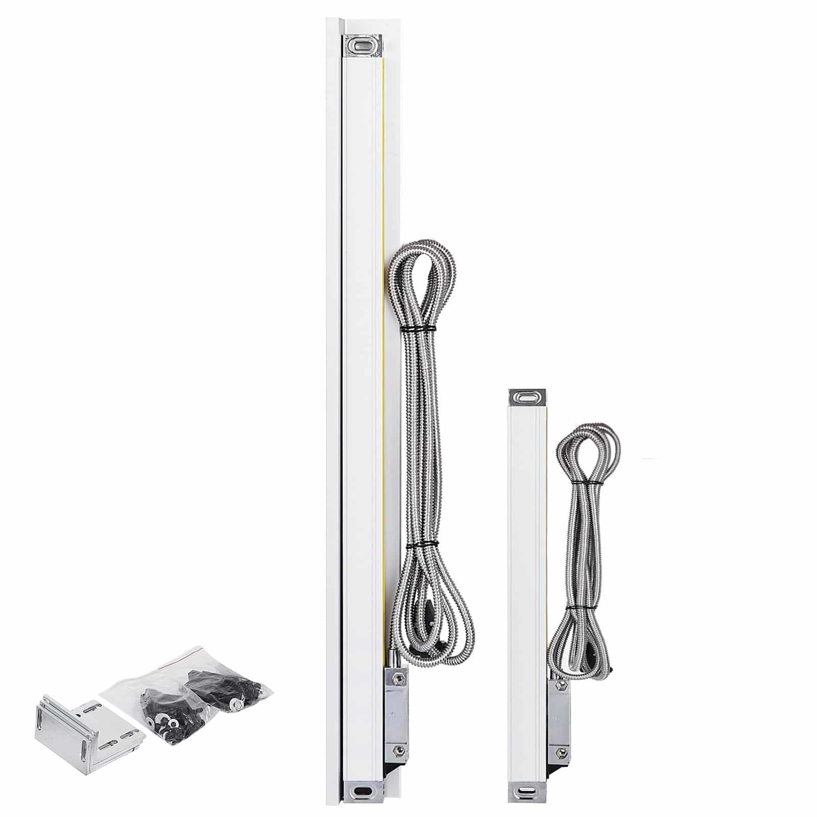 VEVOR Precision Linear Scales Set 250mm & 1000mm, 5μm Resolution, Aluminum Body, 3m Cable, CNC Lathe Measurement Tool