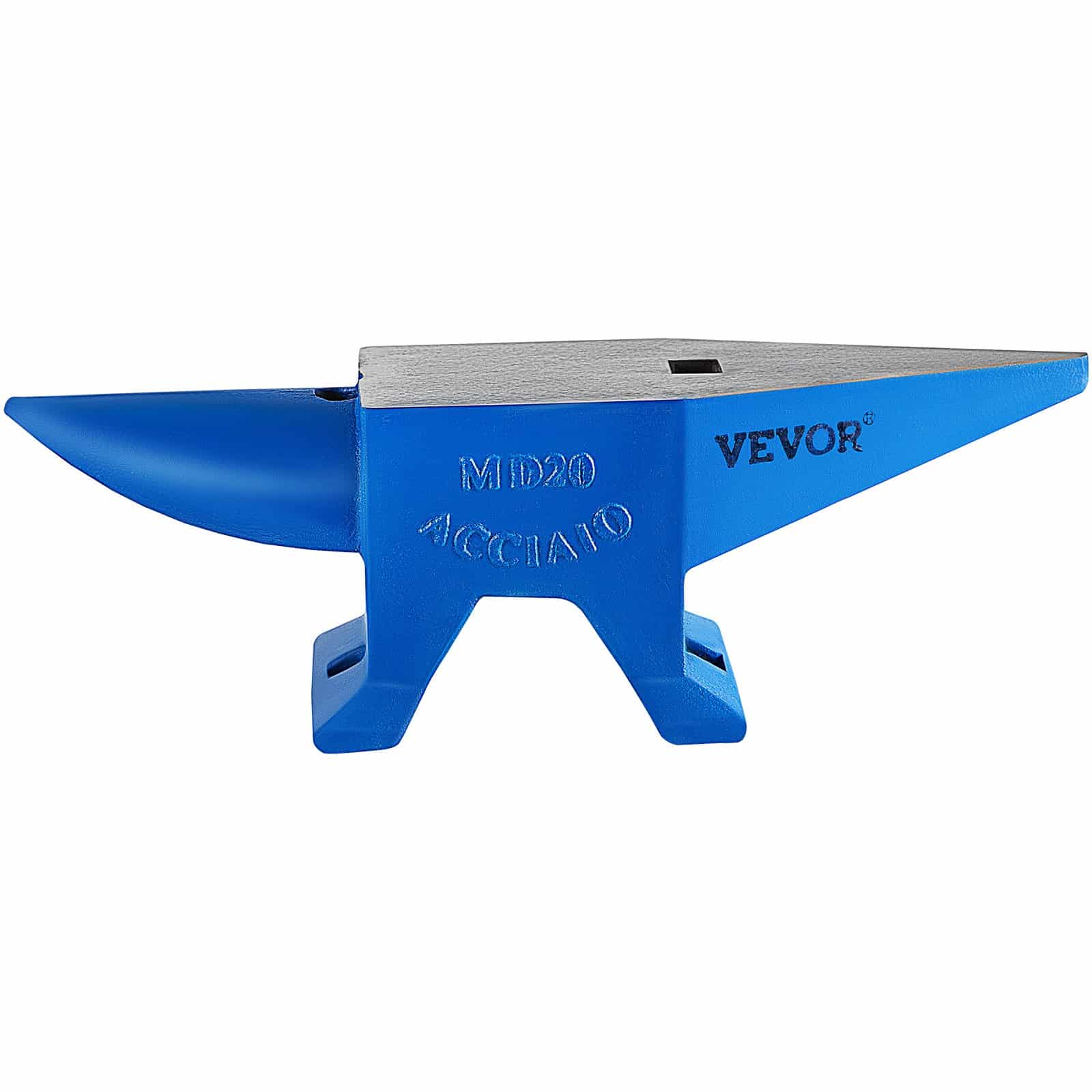 VEVOR 20 kg Steel Anvil with Single Horn – Blacksmith Forge Tool with Round & Square Holes for Metalworking & Jewelry — изображение 10