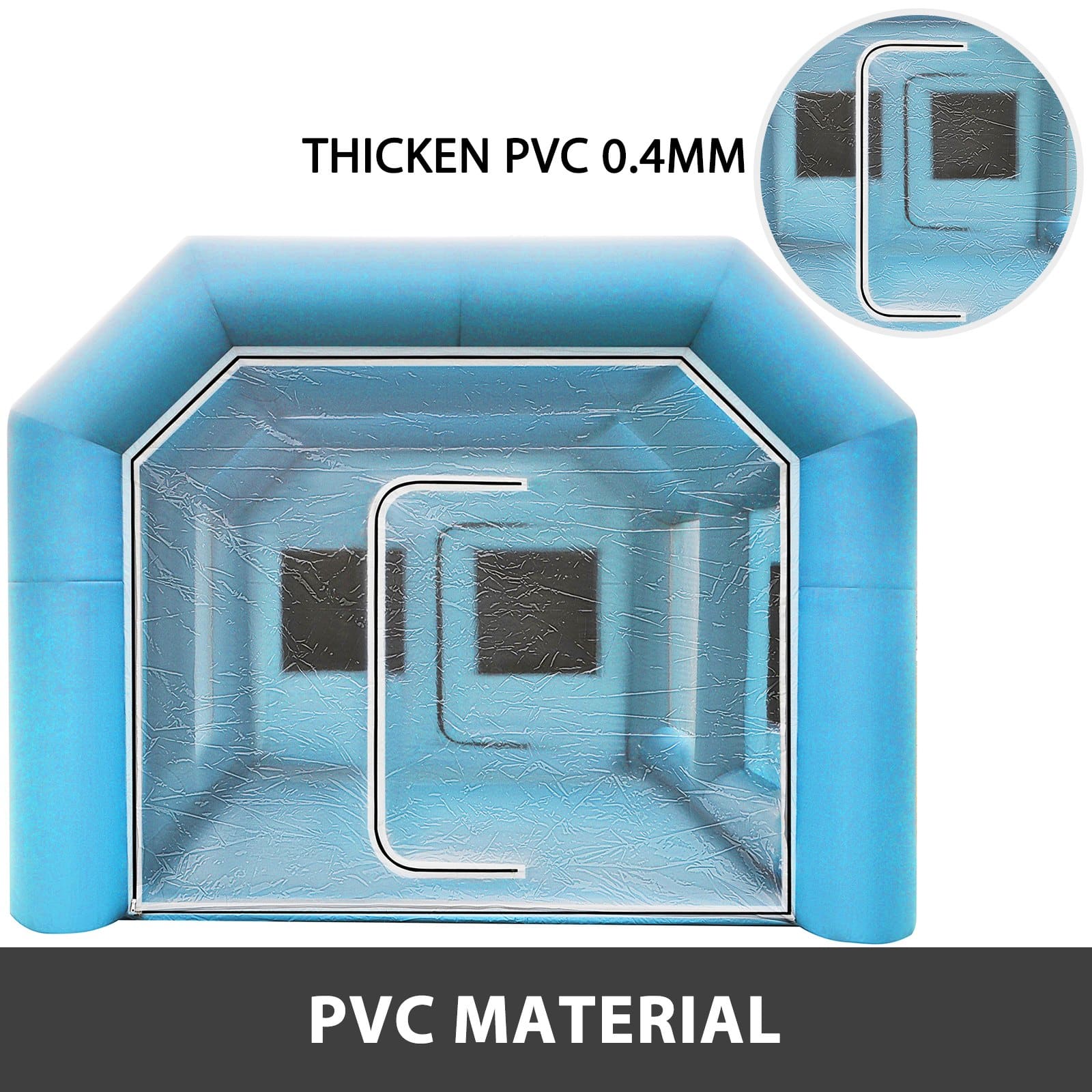 VEVOR Inflatable Paint Booth Tent 6x3x2.5m with 2 Blowers, 210D Oxford Fabric, Durable Car Spray Workstation - Зображення 3
