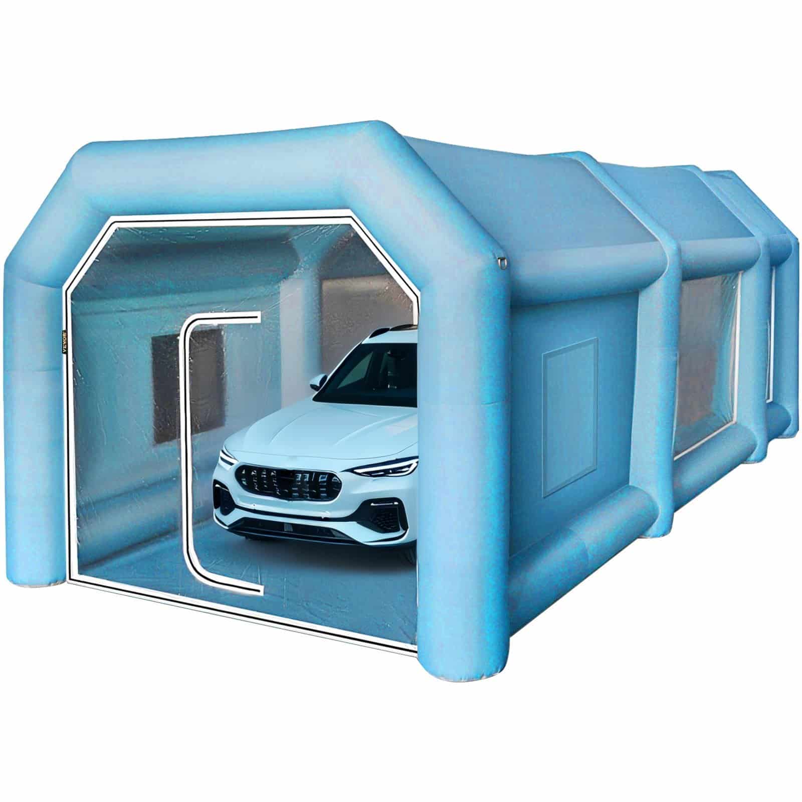VEVOR Inflatable Paint Booth Tent 6x3x2.5m with 2 Blowers, 210D Oxford Fabric, Durable Car Spray Workstation - Зображення 9