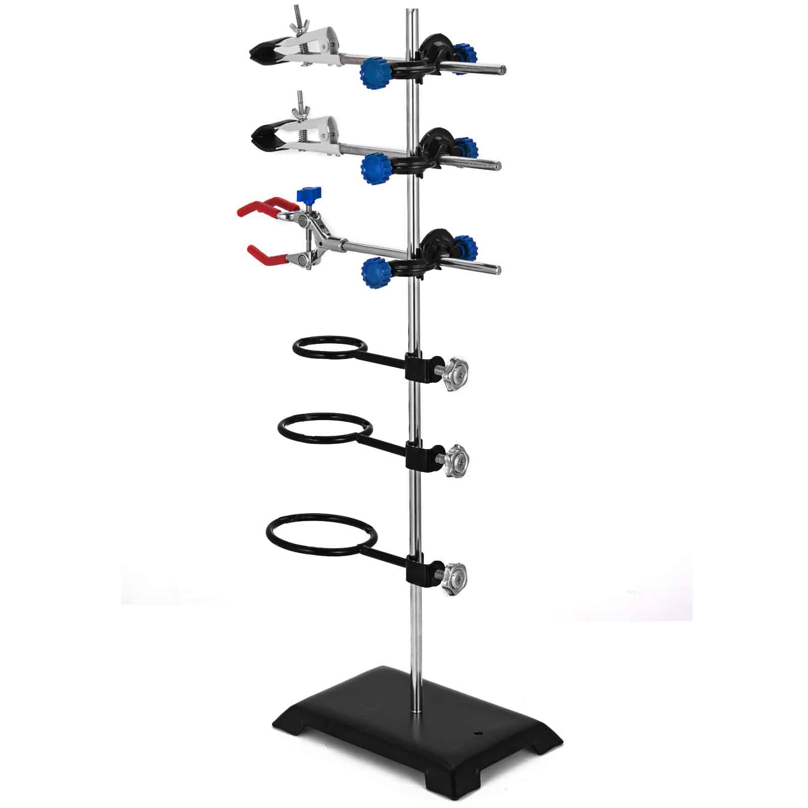 VEVOR 60cm Laboratory Support Stand Set with Clamps and Hoops, Stainless Steel & Cast Iron for Chemistry & Physics Experiments - Зображення 11