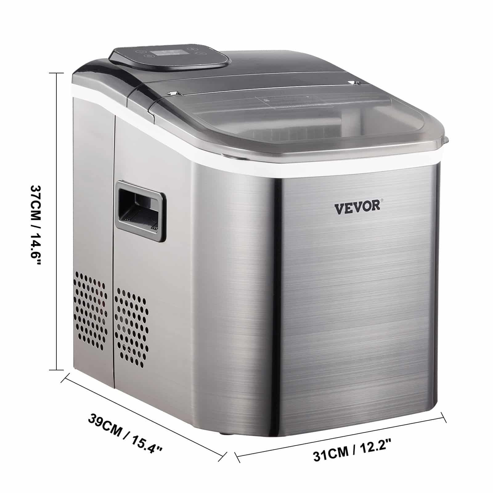 VEVOR 18.1kg Countertop Ice Maker & Water Dispenser – Portable Ice Machine with 1.5L Tank, 24 Cubes in 13–25 Min – Paveikslėlis 8