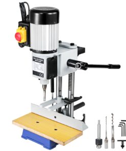 VEVOR 750W Benchtop Mortising Machine, 2800 RPM Wood Mortiser with Chisel Set for Round & Square Holes in Wood