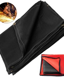 VEVOR 3,05x3,05 м огнеупорное сварочное одеяло, прочное стекловолокно, термостойкость до 550°C, с люверсами для подвешивания