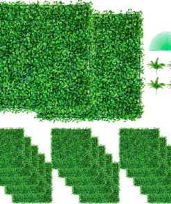 VEVOR 48pcs Искусственные панели из самшита размером 25x25 см, толщина 4 см, устойчивость к ультрафиолетовому излучению, для конфиденциальности и декора в помещении/на открытом воздухе