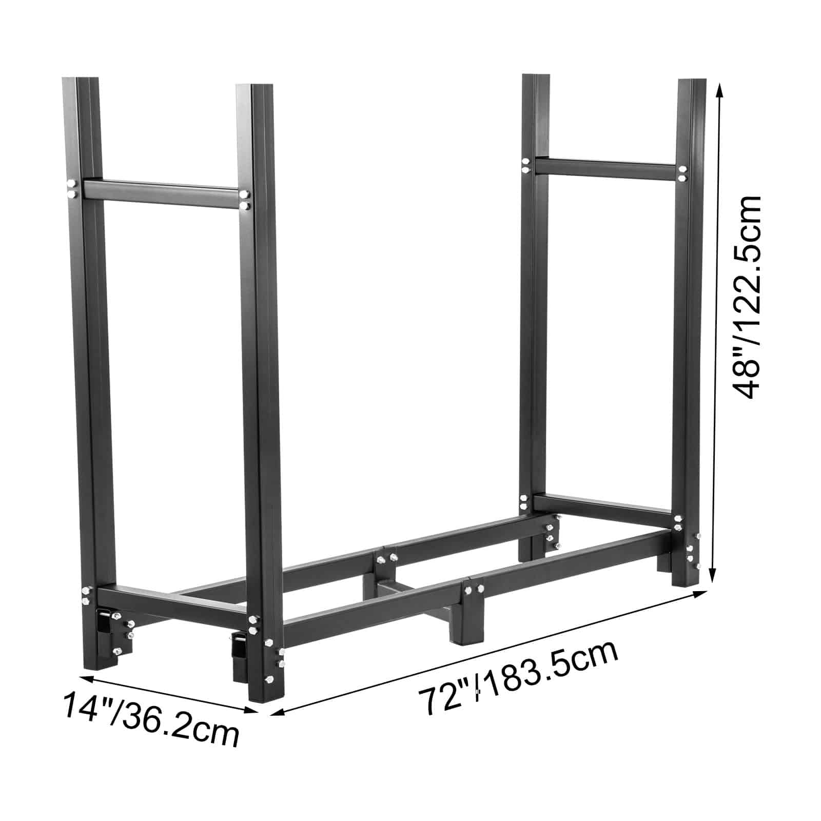 VEVOR 183 cm Outdoor Firewood Log Rack with Cover & Tools, Heavy-Duty Steel Frame, 590 kg Capacity, Rust-Resistant — изображение 8