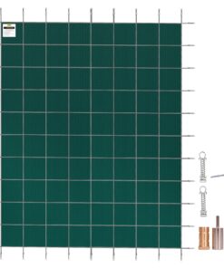 VEVOR защитный чехол для бассейна 5.5x11.6 м, зелёная сетка для зимы для бассейнов 4.9x11 м, прочный материал PP