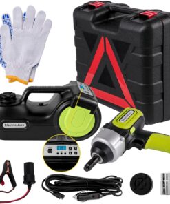 VEVOR 5 Ton Electric Hydraulic Car Jack Set with Impact Wrench, LED Light, 155–420mm Lift for SUV, Sedan, MPV & Truck Repair