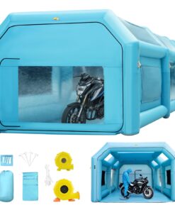 VEVOR 6.1x3.0x2.5m Inflatable Paint Booth Tent with 2 Blowers & Air Filter, Car/Motorcycle Spray Workstation, PVC & Oxford