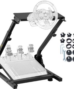 Подставка для гоночных колес VEVOR для Logitech G25/G27/G29/G920 и Thrustmaster, регулируемая высота 62 (80 см), складная, поддержка переключателя передач