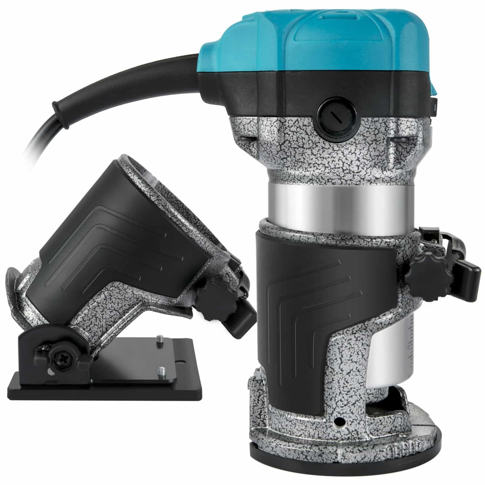 VEVOR 710W Wood Router Tool with 3 Collets, Fixed/Plunge/Tilt Base, 13000–33000 RPM, Aluminum Housing for Woodworking - Image 11