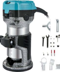 Фрезер VEVOR 710 Вт по дереву с 3 цангами, регулируемая скорость 13000–33000 об/мин, фиксированное основание, алюминиевый корпус