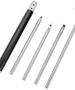 VEVOR 4-Piece Carbide Wood Lathe Turning Tool Set with Replaceable Diamond, Round & Square Cutters, Aluminum Handle