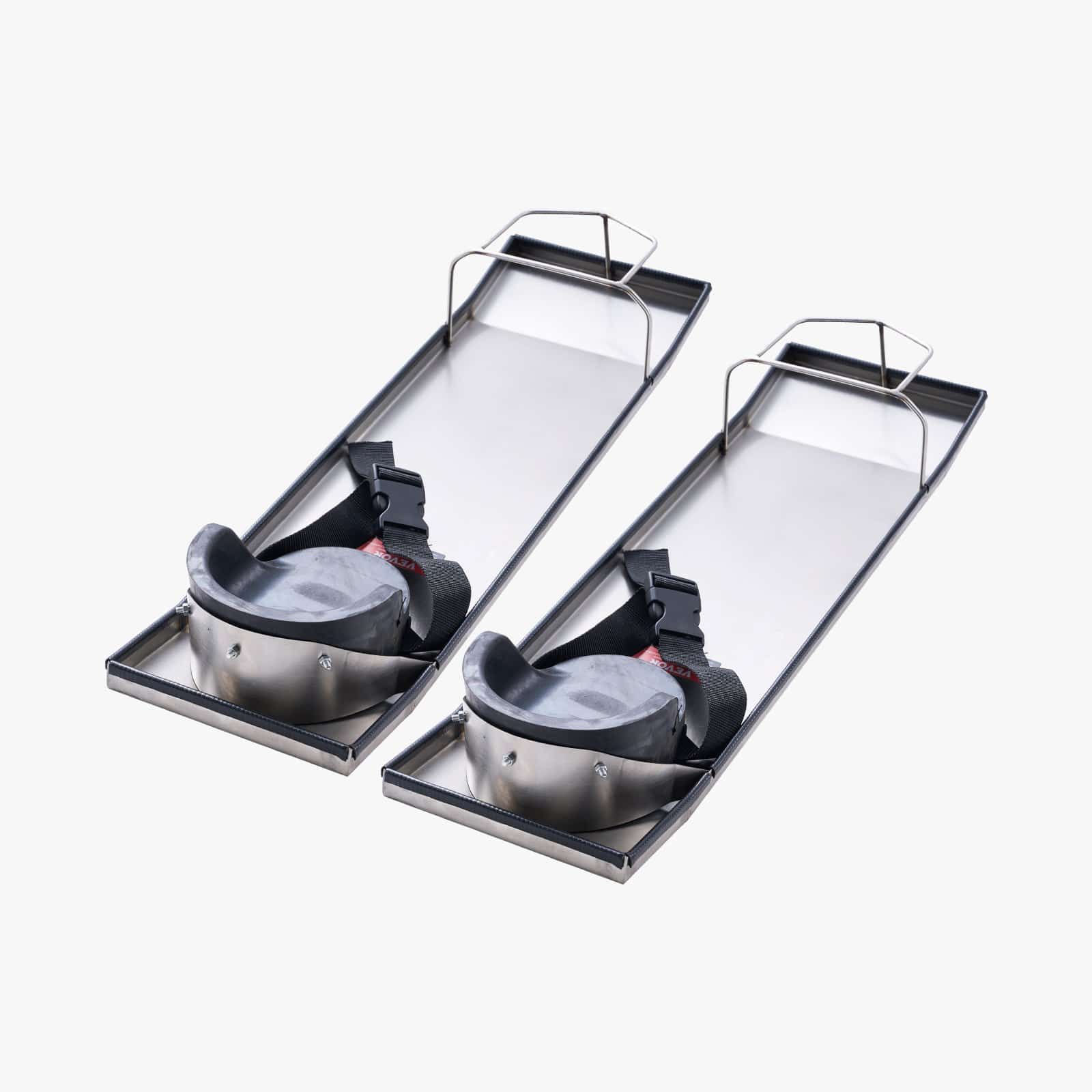 VEVOR Stainless Steel Concrete Knee Boards 70x20 cm with Knee Pads & Straps for Cement Finishing & Smooth Sliding - Image 9