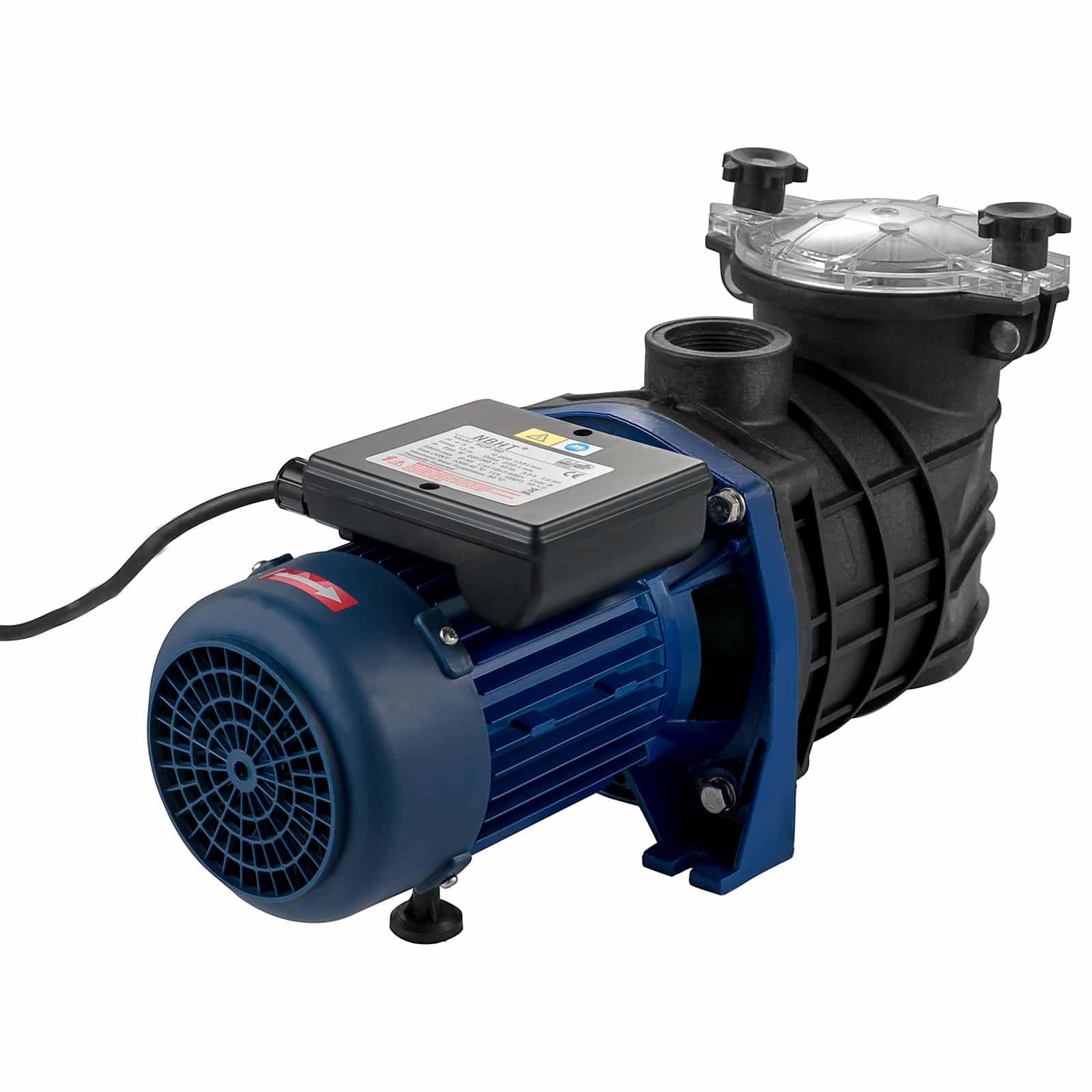 VEVOR 750W Pool Pump, 15000 L/h Flow, 1 HP Motor, 50 mm Inlet/Outlet, Filter Basket, for In/Above Ground Swimming Pools – Paveikslėlis 10