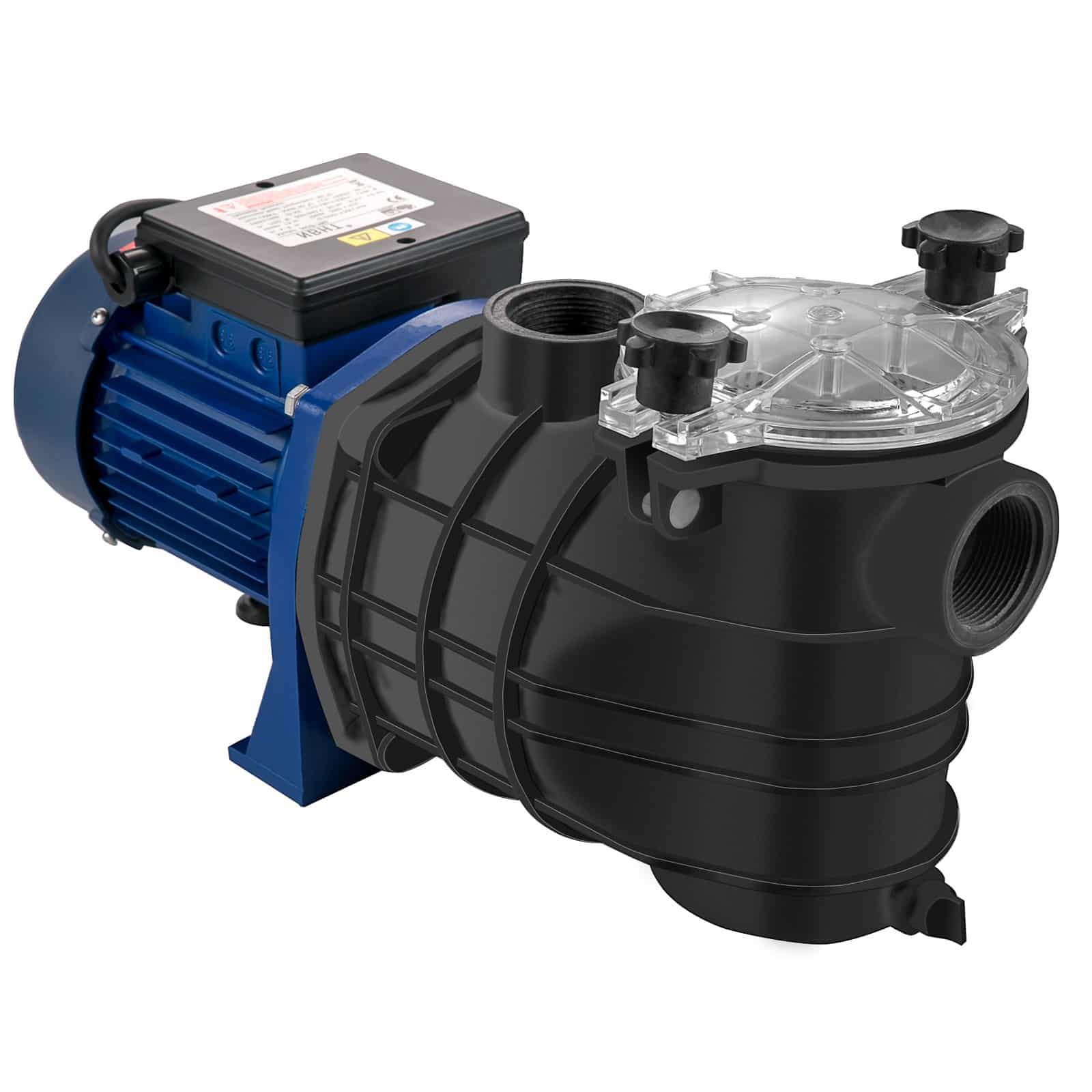 VEVOR 750W Pool Pump, 15000 L/h Flow, 1 HP Motor, 50 mm Inlet/Outlet, Filter Basket, for In/Above Ground Swimming Pools – Paveikslėlis 12