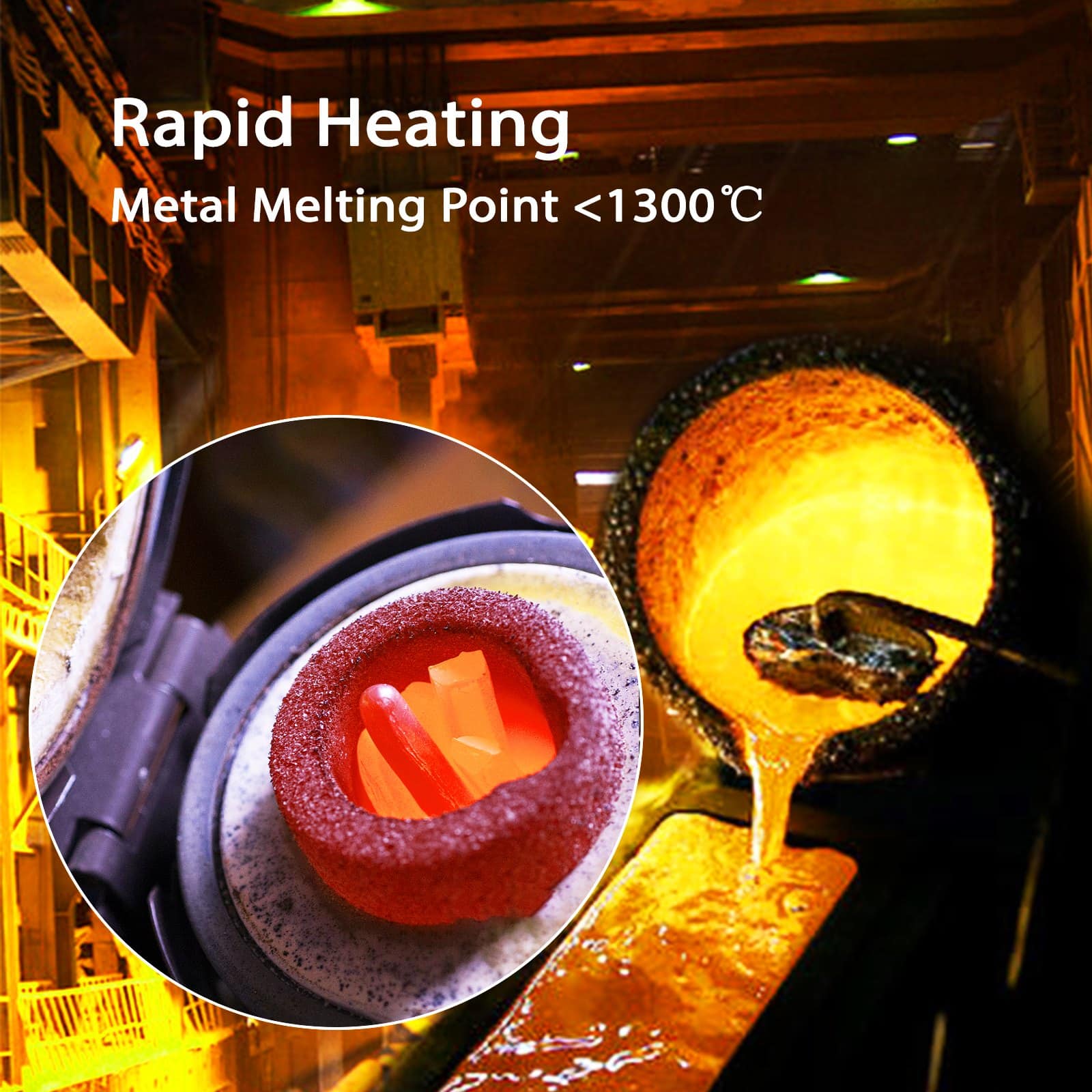 VEVOR 3 kg High-Purity Graphite Crucible for Metal Melting – Gold, Silver, Copper, Aluminum | 1300℃ Smelting Furnace — изображение 3