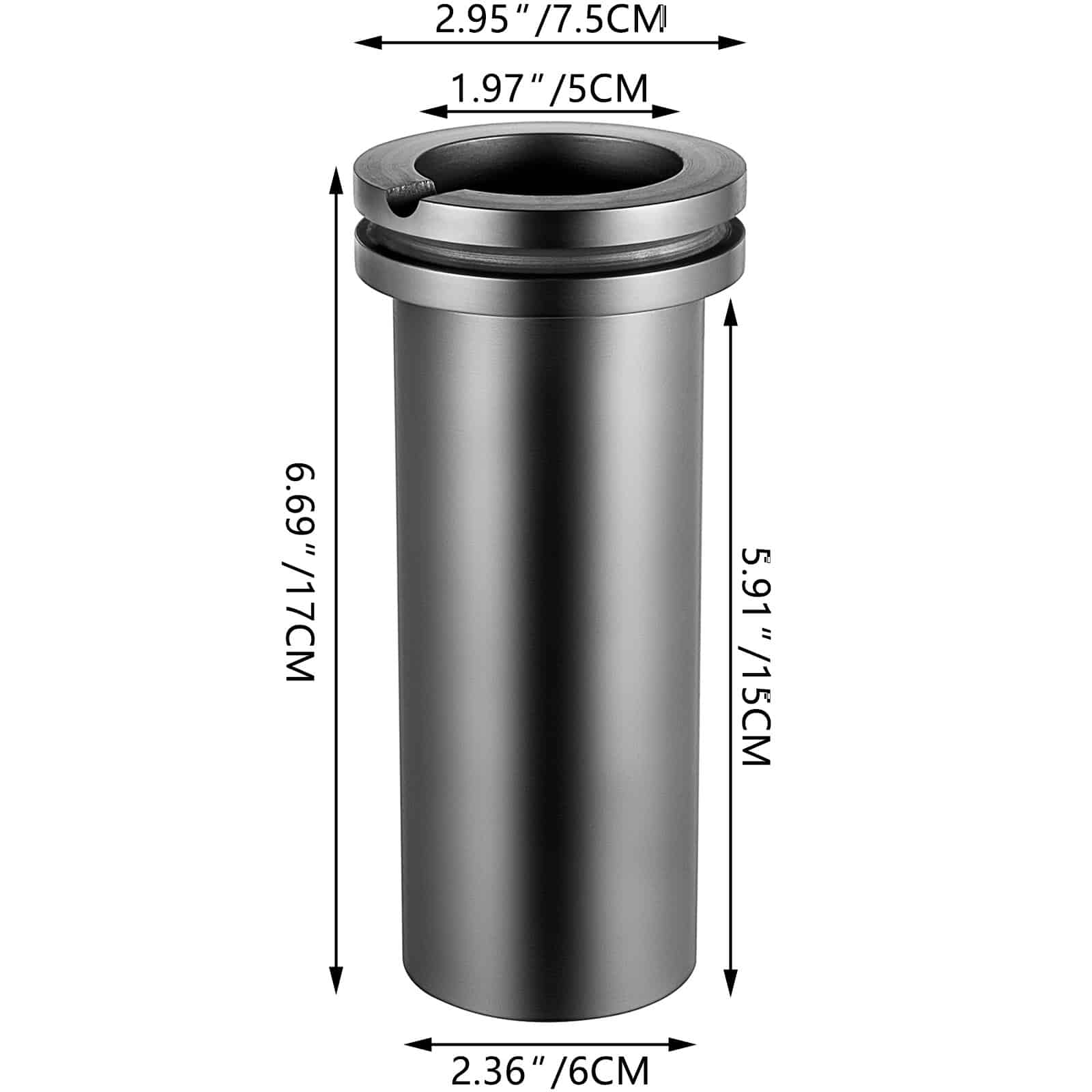 VEVOR 3 kg High-Purity Graphite Crucible for Metal Melting – Gold, Silver, Copper, Aluminum | 1300℃ Smelting Furnace — изображение 8