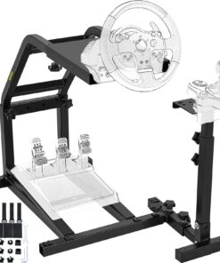 Регулируемая подставка для гоночных колес для Logitech G29/G27/G25, совместимая с большинством колес и педалей, стальная рама, аксессуары в комплект не входят