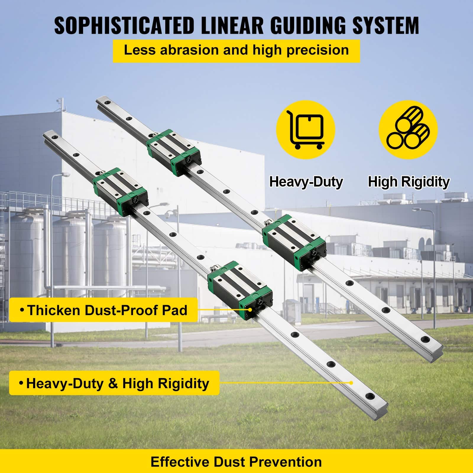 VEVOR CNC Linear Guide Kit: 2x HGR20 1000mm Rails, RM1605 Ballscrew with BF12/BK12 Supports for CNC Routers, Lathes, Mills - Image 4