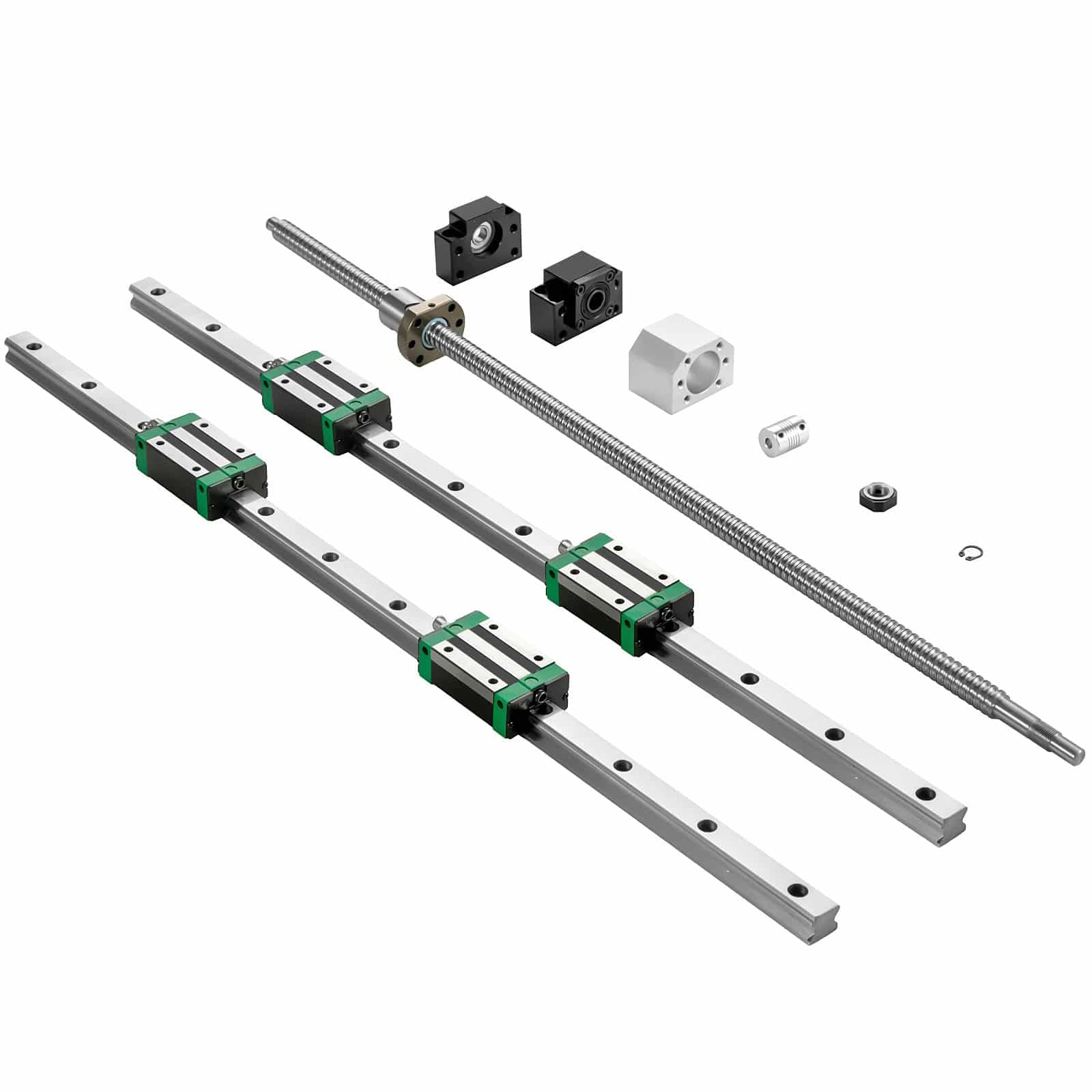 VEVOR CNC Linear Guide Kit: 2x HGR20 1000mm Rails, RM1605 Ballscrew with BF12/BK12 Supports for CNC Routers, Lathes, Mills - Image 12
