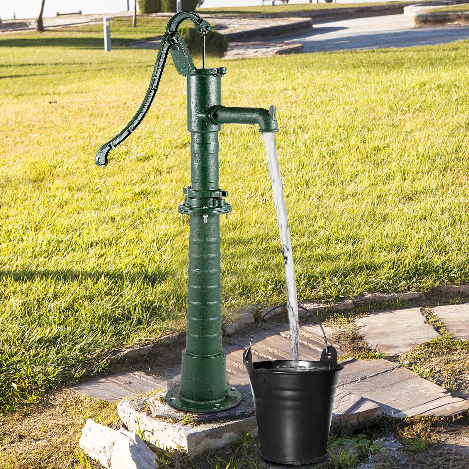 VEVOR Cast Iron Hand Water Pump with 66 cm Stand, Rustic Garden Well Pump, 6 m Depth, Easy Install for Yard & Irrigation — изображение 8