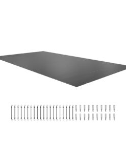 VEVOR 4x8 м прямоугольное ПВХ покрытие для встроенного бассейна, угольный цвет, зимняя защита с дренажными отверстиями