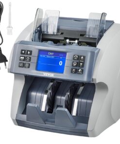 Счетчик денег VEVOR со смешанным номиналом, 1500 банкнот/мин, 6 детекторов подделок, 8 режимов для банков и бизнеса