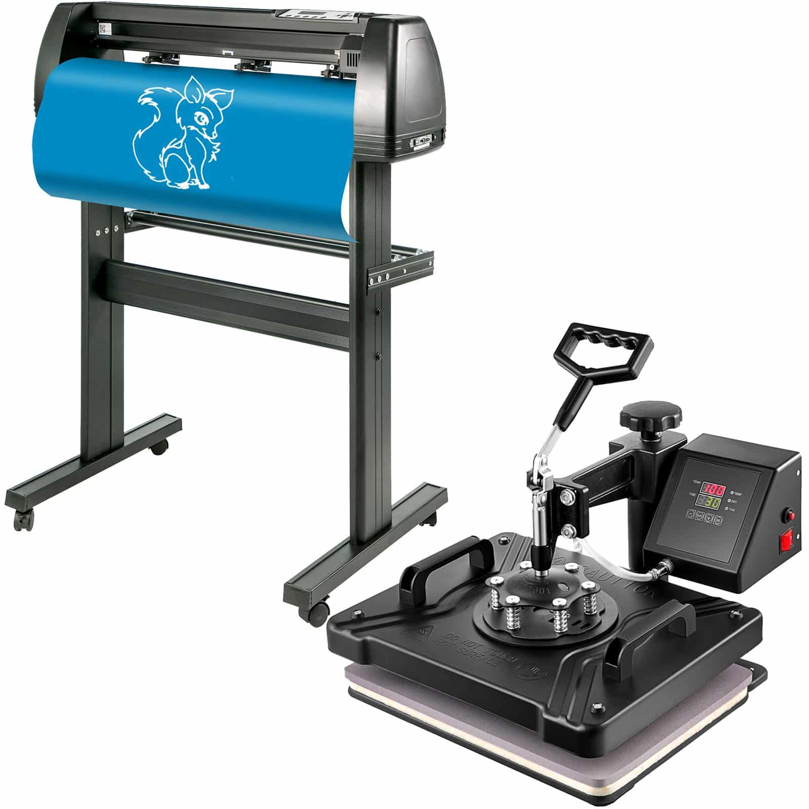 VEVOR 5-in-1 Heat Press & 71 cm Vinyl Cutter Plotter with Software, 30.5x38.1 cm Sublimation Machine for Custom Printing - Image 12