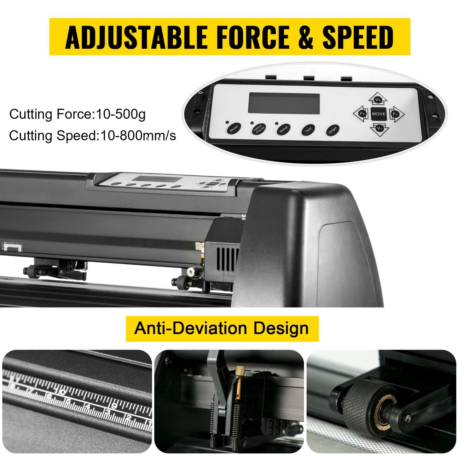 VEVOR 5-in-1 Heat Press & 71 cm Vinyl Cutter Plotter with Software, 30.5x38.1 cm Sublimation Machine for Custom Printing - Image 2