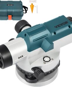 VEVOR 24X автоматичний оптичний рівень з об'єктивом 40 мм, IP54, магнітний компенсатор, кейс, для будівельних вимірювань