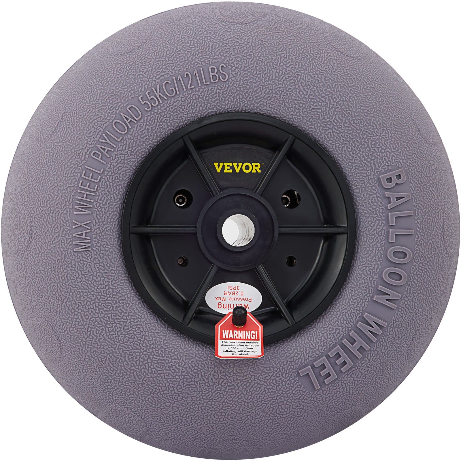 VEVOR 33 cm Beach Balloon Wheels 2-Pack, TPU Sand Tires for Kayak Dolly, Canoe Cart & Buggy w/ Free Air Pump — изображение 12